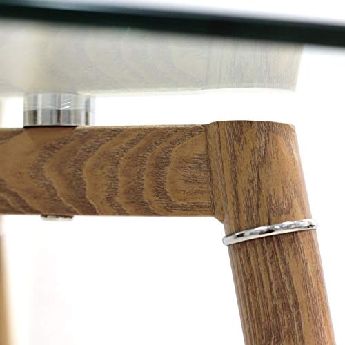 Ids Home Office Furniture Contemporary Computer Desk, 0.31” Inch Tempered Transparent Glass Tabletop Writing Table #TOP1