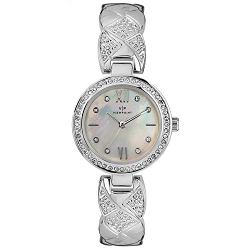 Timex (タイメックス) レディース ビューポイント 30mm | シルバートーン ブレスレット | ウォッチ CC3D80500