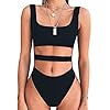 BEAGIMEG-Womens-Tank-Top-Cut-Out-Sleeveless-Bodice-Bodysuit-Party-Clubwear BEAGIMEG Women's Tank Top Cut Out Sleeveless Bodice Bodysuit Party Clubwear Black