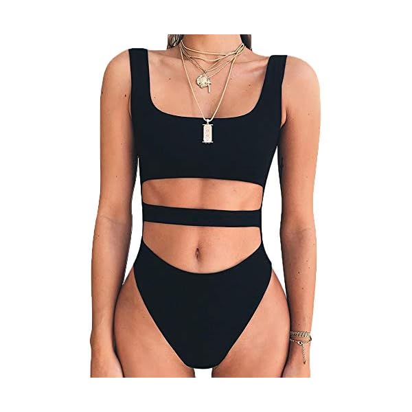 BEAGIMEG-Womens-Tank-Top-Cut-Out-Sleeveless-Bodice-Bodysuit-Party-Clubwear BEAGIMEG Women's Tank Top Cut Out Sleeveless Bodice Bodysuit Party Clubwear Black