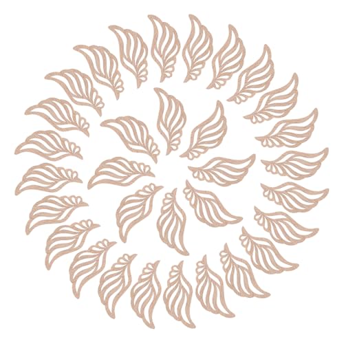 SHINEOFI 50 Stück Unlackierte Engel Flügel Holzscheiben zum Basteln...