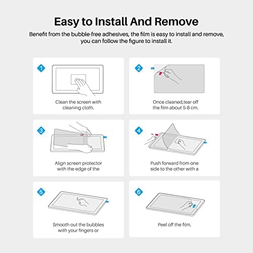 HUION Screen Protector for HUION KAMVAS 16 (2021) Drawing Tablet, Anti-Glare 15.6 inch Screen Protector Graphics Film Drawing Display Protector Paper Texture Feeling AG Film, Transparent