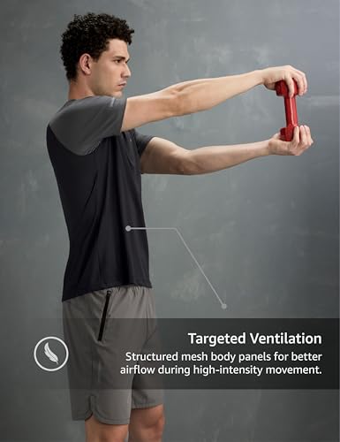 Image of Symbol Premium Men's Solid Regular Fit Sports Stretch T-Shirt | Round Neck | Raglan Sleeve | Moisture-Wicking | Activewear | Running | Gym | Plain (Available in Plus Sizes)
