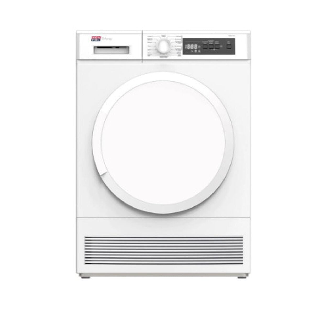 NEW POL Secadora Electrónica de Condensación, Inicio diferido, Luz interior, Display Negro, Capacidad de 7 Kg, Blanco