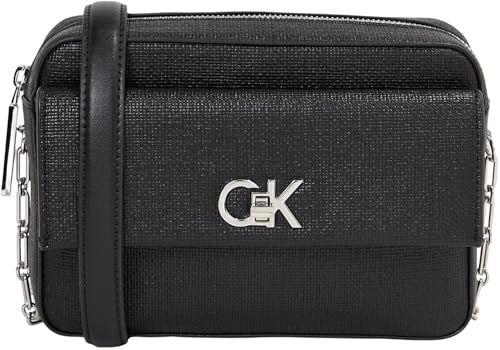 Calvin Klein Bolso bandolera Mujer con cadena, Negro (Ck Black), Talla Única