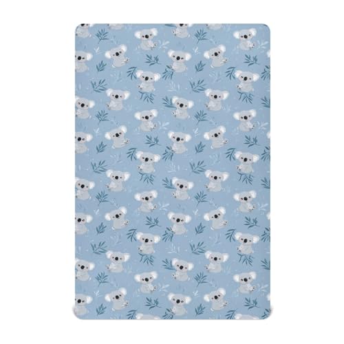 Wusikd Boys & Girls Koala Fitted Crib Sheet 52x28x9 in