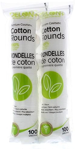 DELON Premium Cosmetic Cotton Rounds, 200 Count