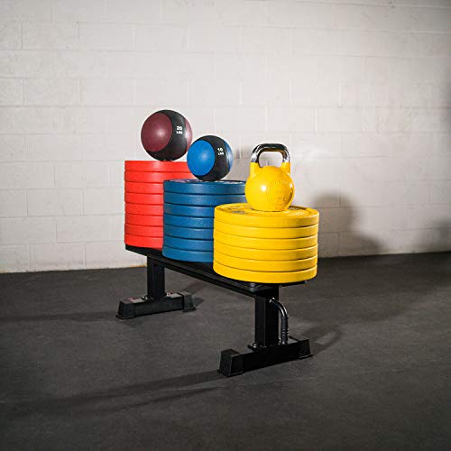 Titan Fitness Flat Weight Bench with Handle and Wheels, Supports 1000 lbs