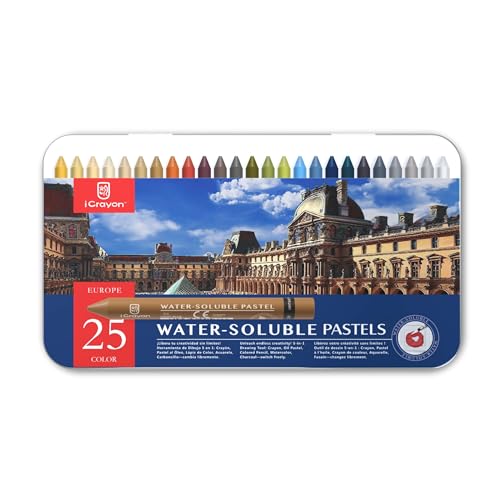 iCrayon Pasteles solubles en agua, 25 colores (Europa)