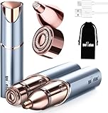 Facial Hair Removal for Women, Facial Eyebrow Trimmer, 2-in-1 Face Shaver, Painless Facial Razor for Lip, Chin, Peach Fuzz