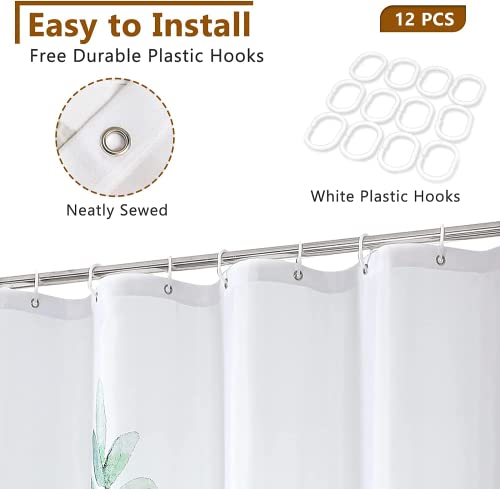 Bear Shower Curtain Mushroom Woodland Shower Curtain For Bathroom Funny Wild Animals Bathroom Curtain Rustic Forest Country Waterproof Fabric Bath Curtain With Hooks 72"X72" Washable #TOP6