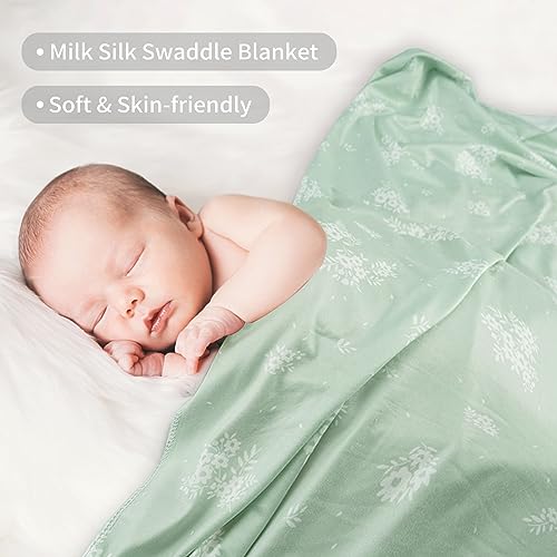 Image of Viviland Jersey Swaddle Blanket, Ultra Soft Stretchy Receiving Blanket, Newborn Swaddle Wrap for Boys & Girls, 40 x 30 inches, 2 Pcs