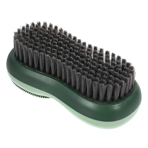 HEALEEP Cepillo de Ropa Multiusos Doble Cara Cerdas Suaves, Cepillo de Lavado para Ropa y Zapatos en Color Verde Medianoche, Herramienta Doméstica para Limpieza