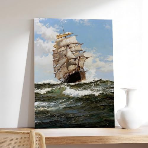 Impression sur toile décorative murale salon bureau tableau The Oberon cadre inclus - 7