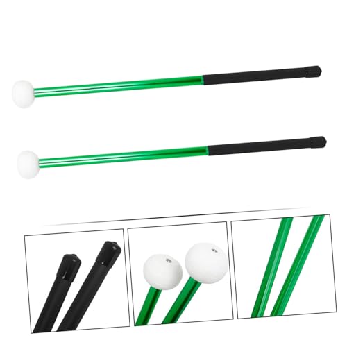 Baquetas de aluminio con punta de fieltro verde miniatura 7