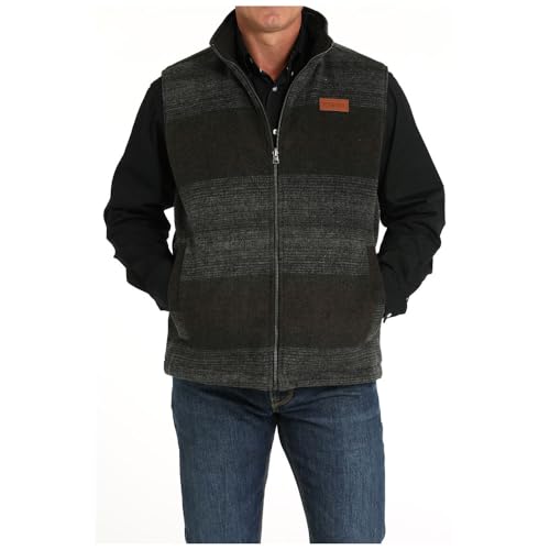 Cinch Men's Reversible Western Vest - Charcoal