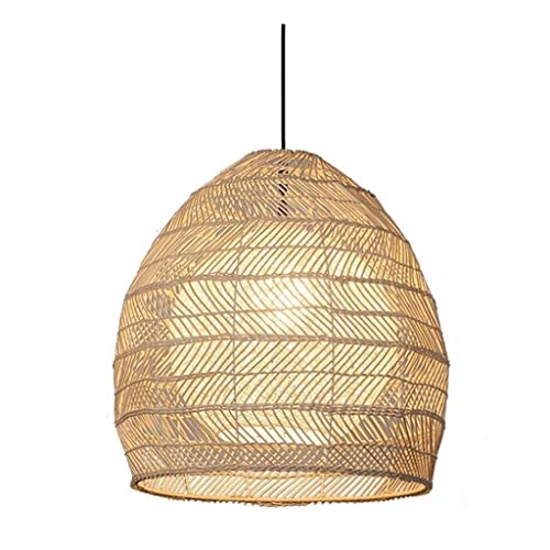 Lustre en bambou réglable de 35 cm pour adoucir la lumière d'une chambre