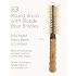 Ibiza Hair Boar Bristle Round Brush (B3-55mm) | Blonde Bristles & Cork Handle | Ideal for Color Treated Tresses | Beachy Waves & Volume | Adds Shine & Texture for Medium to Long Styles