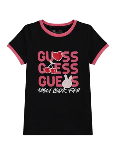 GUESS Girls' Eco Short Sleeve Fab T-Shirt