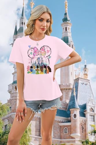 Magic Kingdom Shirts Women Castle T Shirts Princess Castle Tops Funny Family Vacation Trip Tee Casual Holiday Top3