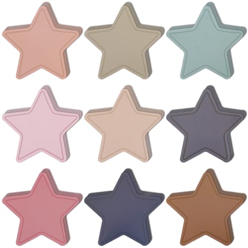 Image of Vuzvuv 108Pcs 3.6 Inch Morandi Star Cutouts for Classroom Wall Cutouts