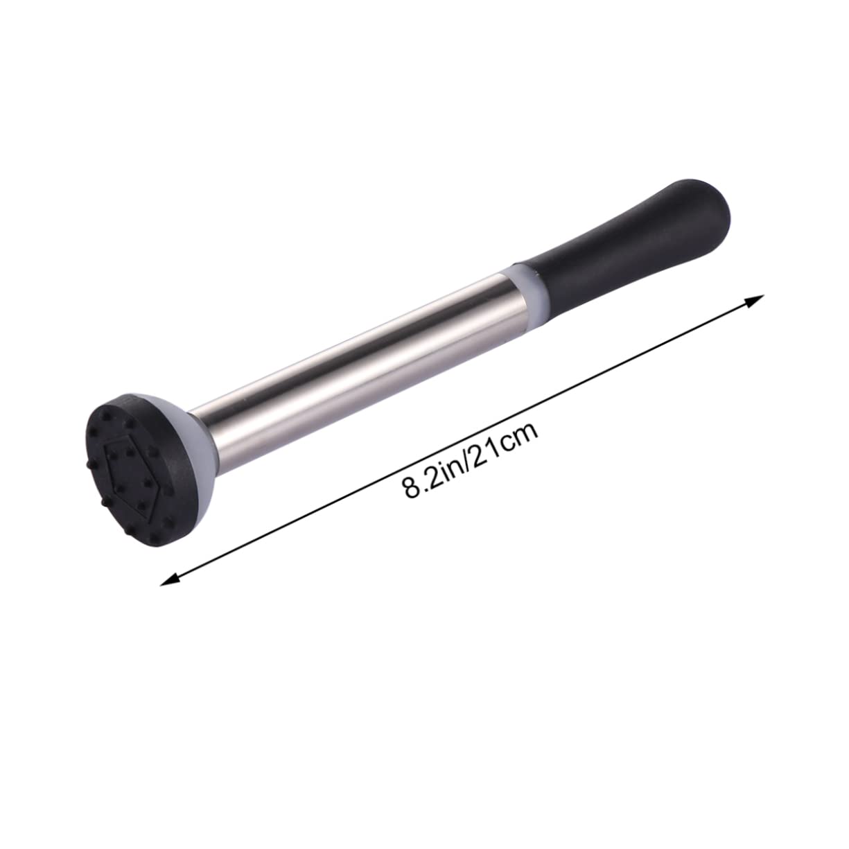 GRIRIW 2pcs Stainless Steel Cocktail Muddler Plastic Head Rustproof Bartending Tool for Drink Making