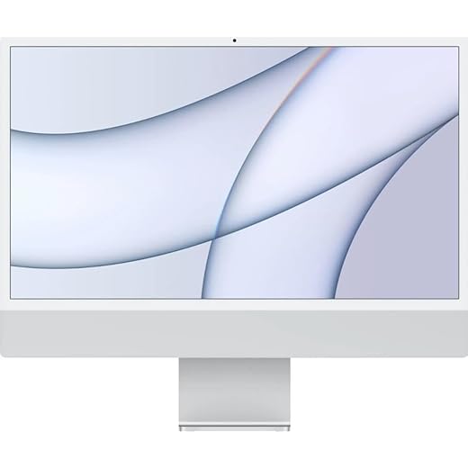 2021 Apple iMac (24-inch, Apple M1 chip with 8‑core CPU and 7‑core GPU, 8GB RAM, 256GB) - Silver (Renewed)