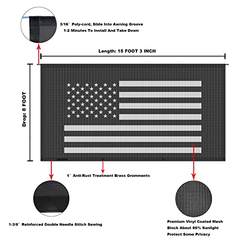 Image of RV Awning Mesh Sun Shade Screen for Motorhome Camper Trailer Sunshade