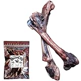 【国産 鹿肉ジャーキー】 BOOOCHI ぶーち 犬のおやつ 鹿 レッグボーン 無添加 無着色 鹿骨 中型犬 大型犬 骨 山口県産 歯磨きガム 代用品としても チャック付き / 2本 約17~20cm