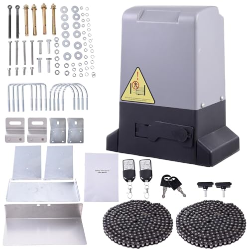 Electric Sliding Gate Opener 3968LBS, Automatic Gate Openers with Remote Complete Kit, Rolling Driveway Fence Slide Gate Motor, Move Speed 80ft Per Minute, Fit for Sliding Gate Up to 120 Feet