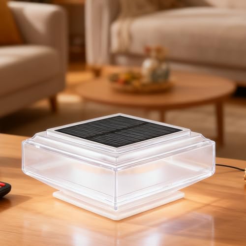 Stylish Column Lights - Solar Waterproof Lanterns for Patio | Aluminum Alloy with Pier Mount, Decorative Outdoor Lighting for Christmas Yard Porch Deck Fence Post Landscape Garden Accent – Image 5