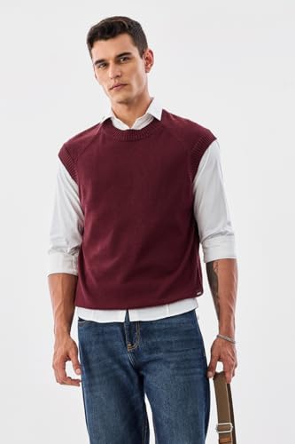 Image of SNITCH Men Sweater | Regular Fit Crew Neck Full Sleeve Pullover | Premium Soft Cotton Blend & Durable Fabric | Lightweight & Versatile Men's Casual Knitwear for Winter