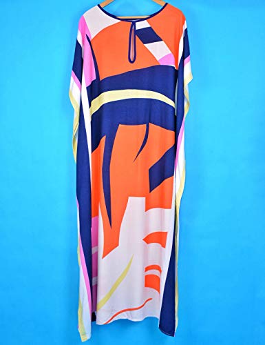 Image of Eddoyee Loose Beach Kaftan Dresses for Women Caftan Swimsuit Cover Up