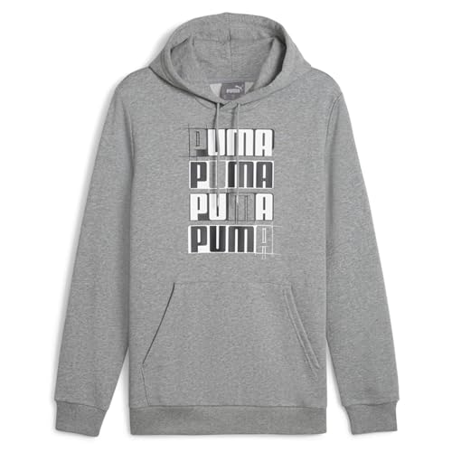PUMA Hoodie Essentials+ Logo Lab : Sweat Gris Homme Outwear Sportswear Casual