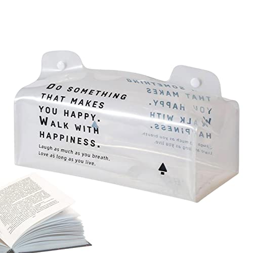 Umifica Funda para pañuelos, soporte impermeable para pañuelos de coche con patrón de letras, bolsa de almacenamiento de papel, dispensador de servilletas para asiento trasero de coche, mesa de baño