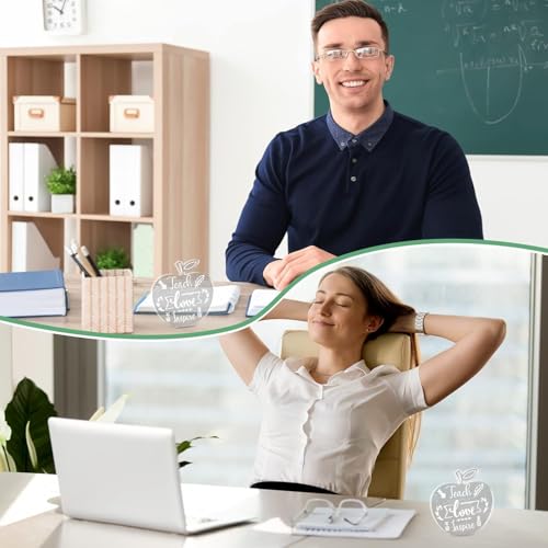 Image of Apple Shape Teacher Appreciation Gifts for Women /Men Christmas Thank You Gift for Teacher, Teachers Day Gift - Desk Decor and Paperweight Supplies