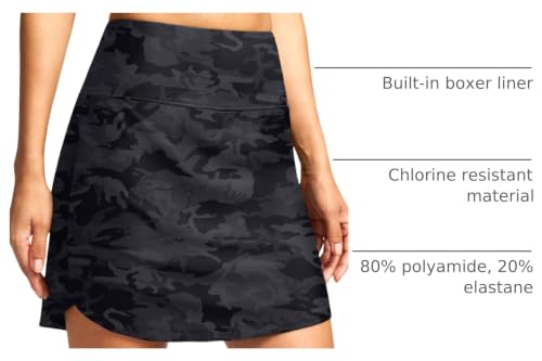 Image of Viodia Women's 18 inch /20 inch Long Swim Skirt High Waisted Modest Swimsuits Skirt Bathing Suit Tummy Control Swim Bottoms