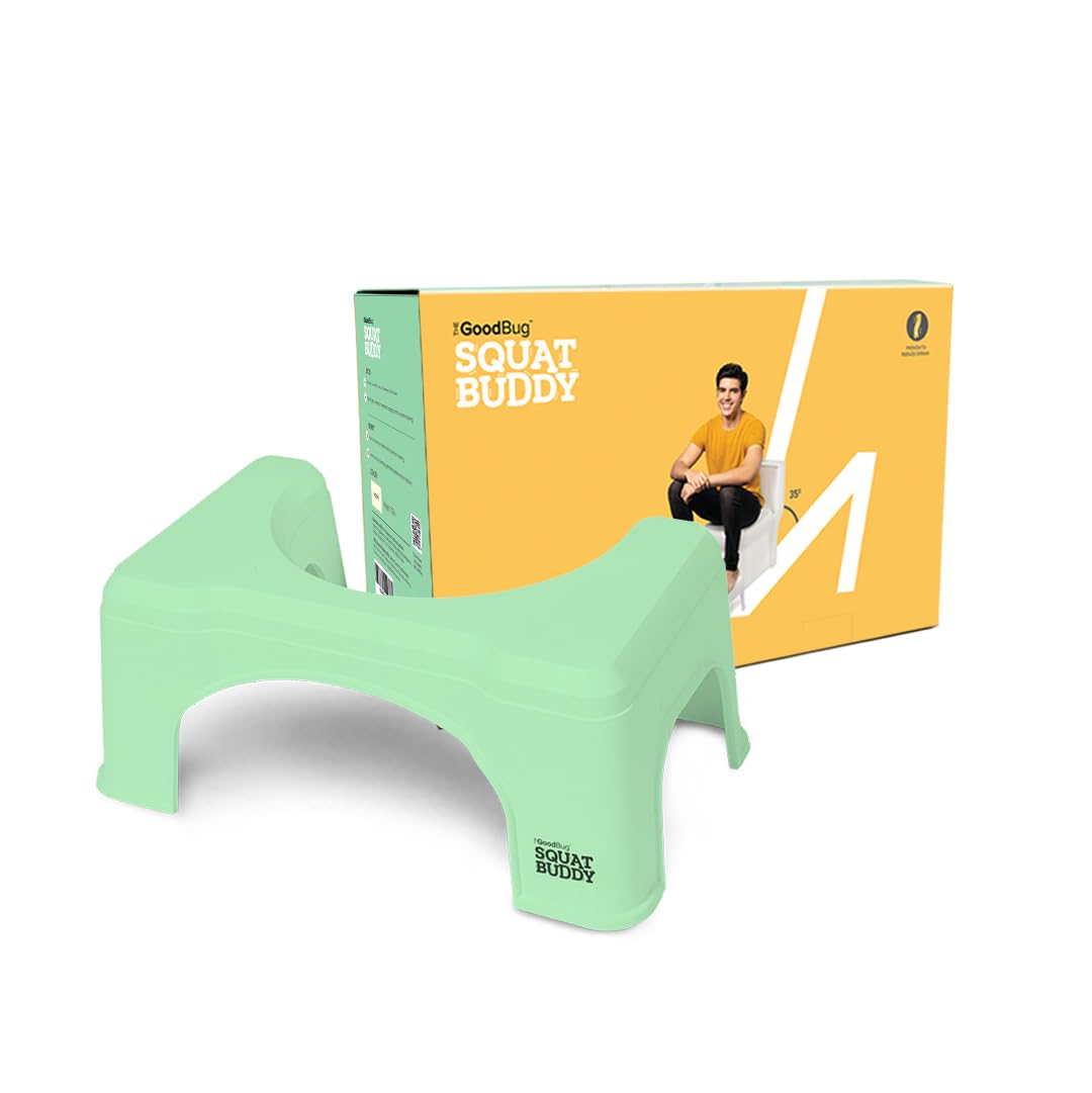 The Good Bug Squat Buddy | Squat Potty | Bathroom Stool | Potty Stool for Adults | Thickened Plastic Toilet Footstool | Western Toilet | Scientific Angle | Anti Slip | 19 cm Height | Ivory (B0CLH1Z5NJ) Amazon Price History, Amazon Price Tracker