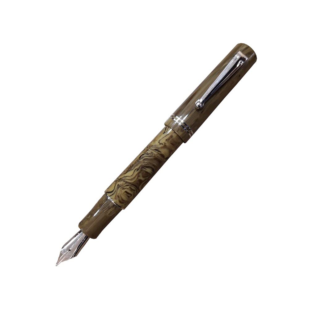 DELTA The Journal Olive Green Fountain Pen (Broad Nib)