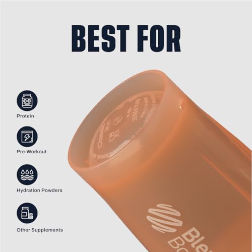 Image of BlenderBottle Classic V2 Shaker Bottle Perfect for Protein Shakes and Pre Workout, 20 oz, Full-Color Peach