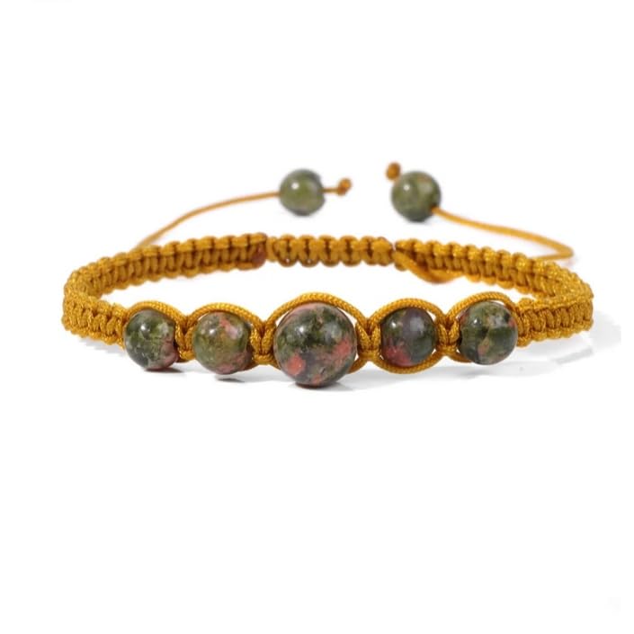 Bracelets de perles malachites et agates carrées en pierre naturelle ajustable
