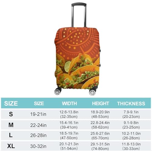 Luggage Cover Elastic Suitcase Cover Anti-Scratch Suitcase Covers Travel Food Pattern Funny Luggage Covers Luggages Protector for Travel Adult Luggages Decorative 18-32 Inch2