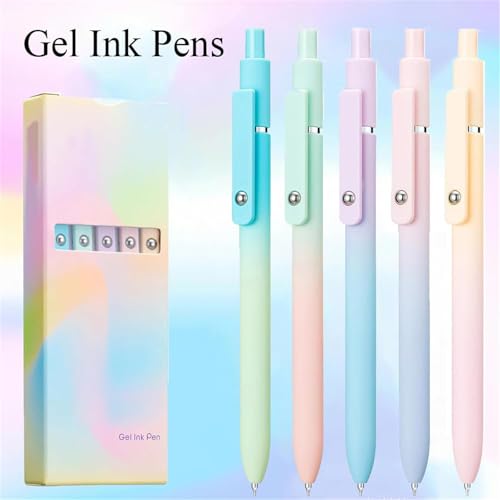 Set de 5 bolígrafos de gel negro 0.7 mm miniatura 2