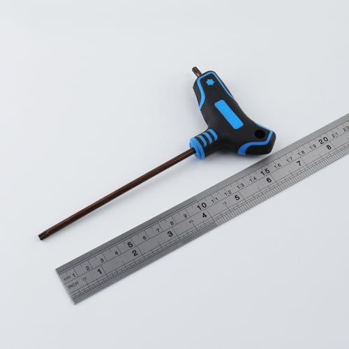 Image of Antrader T25 Torx Screwdriver,Anti Tamper Proof Torx Key,S2 Steel Non-Slip T-Handle Dual End Wrench-2Pcs (Blue)