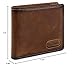 Columbia Mens RFID Slim Bifold Wallet With ID Window Tan Burnished