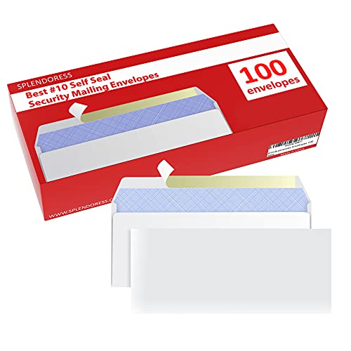 Mailing-Envelopes-Self-Seal-10-Security-White-Letter-Businesses-Envelopes-100-Peel-and-Seal-Tinted-Windowless-10-Envelope-Printer-Friendly-Self-Stick-Bulk-Envelops