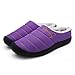 Herren Plüsch Hausschuhe rutschfeste Bequeme Memory Foam Hausschuhe Paar Home Slippers, violett, 42.5 EU