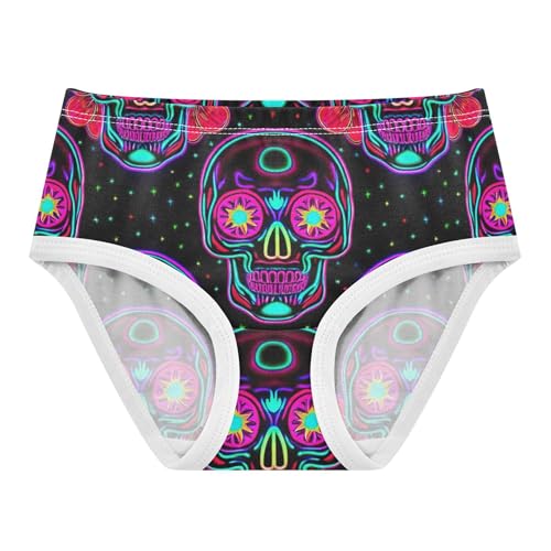 Colorful Skulls Flowers Cute Panties Girl Toddler Underwear Floral Cotton Designer Undies Kids Briefs 2t