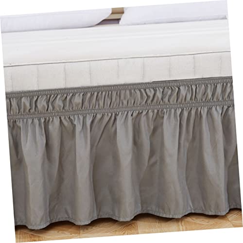 Faldones de cama desmontables para ocultar el canapé gris 3