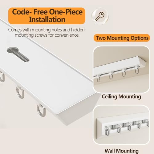 Barra de cortina de ducha telescópica ajustable, sistema de riel de aluminio negro de 10 pies, resistente y fácil instalación, divisor ultrafino que ahorra espacio para cortinas de baño